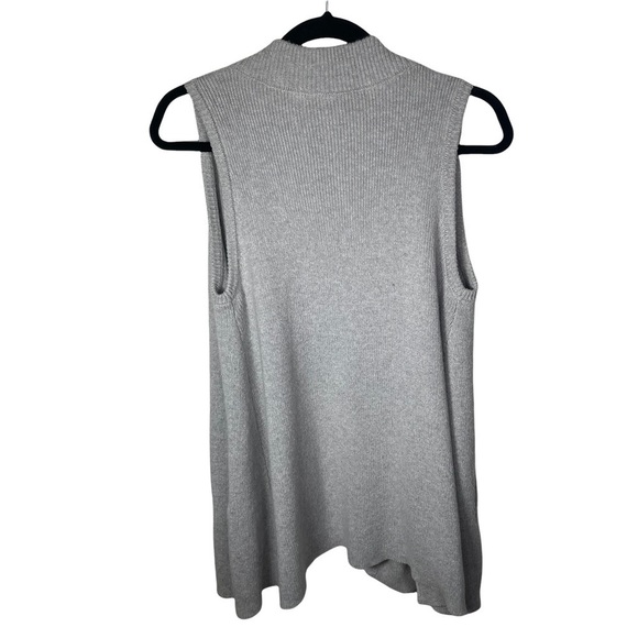 Anthropologie Moth Danna Duster Vest Light Cable Knit Gray Sweater Small - Picture 3 of 13